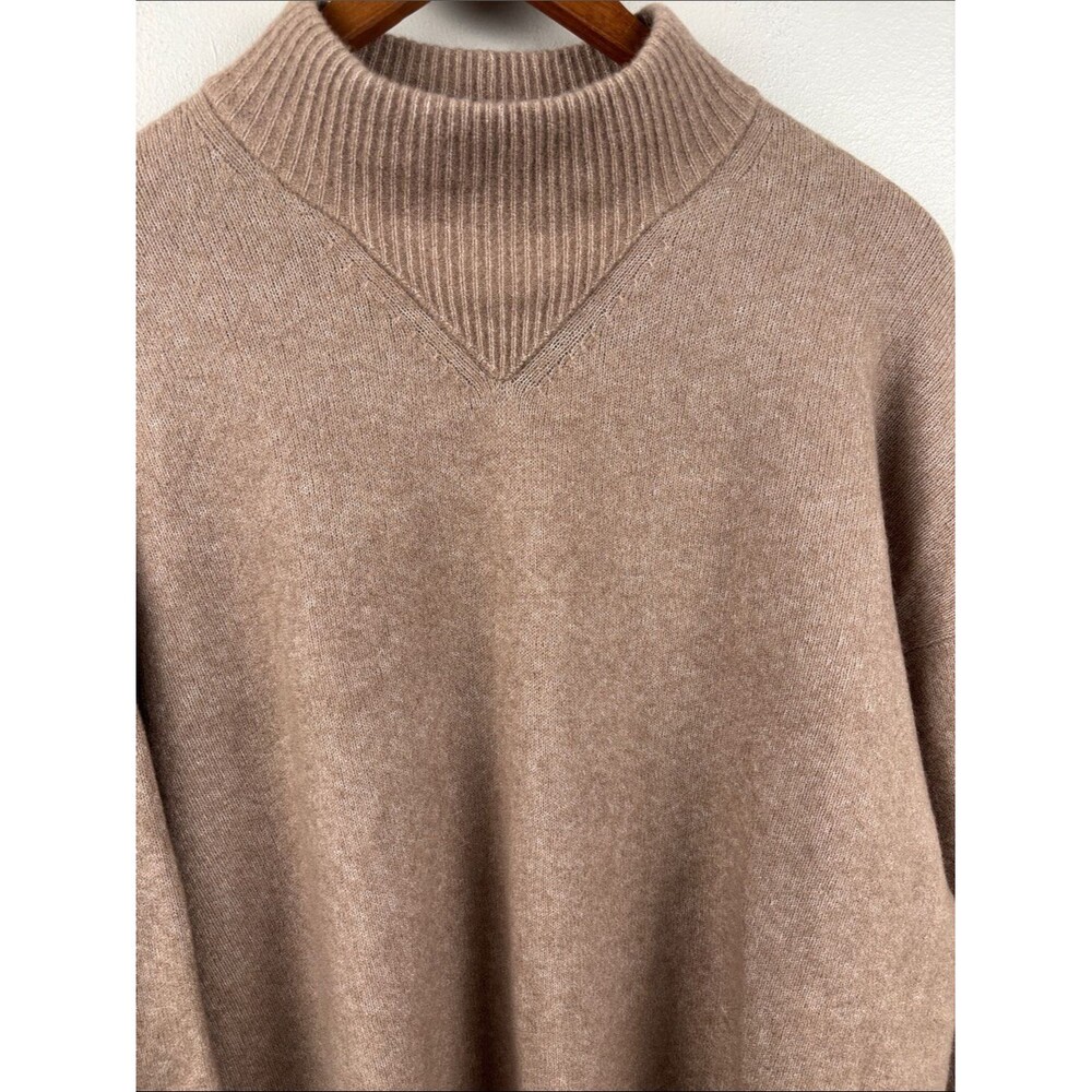 Everlane Women's Large Cozy Turtleneck Sweater Taupe Wool - Nylon - Yak Hair - Picture 5 of 10